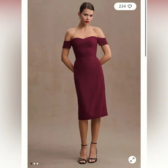 strapless open back dress Dress The Population Bailey Dress - Red